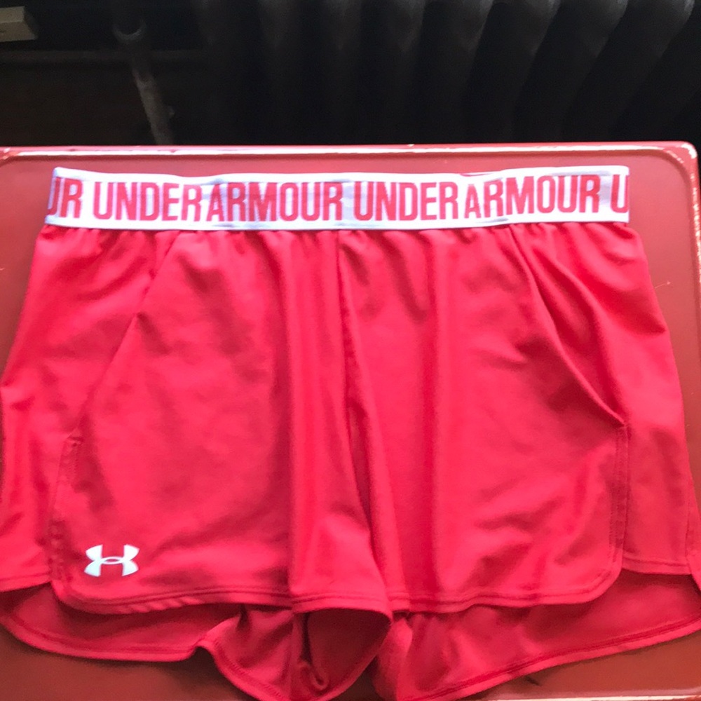 Under Armour red shorts